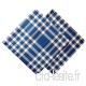 Linandelle Lot de 2 Serviettes de Table Carreaux Normands Bleues 50x50cm - B077XZ63CM